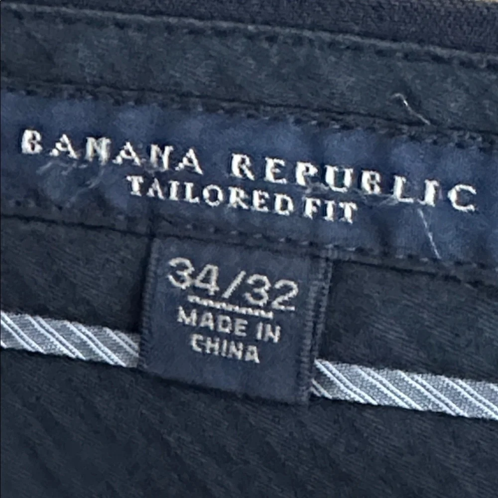 Banana Republic tailored fit classic navy blue Italian wool Dress Pants Sz 34/32